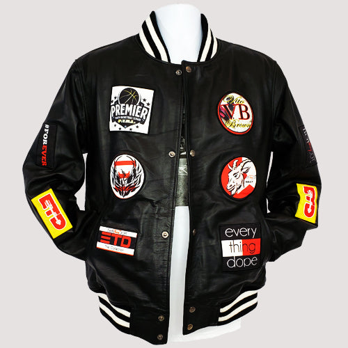 ETD Leather Logo Jacket